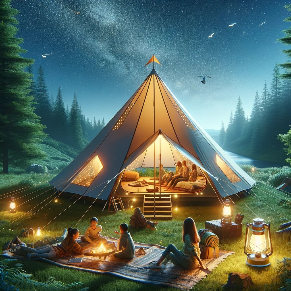 Neşeli Bir Kamp Macerasına Hazır Mısınız? İşte Karşınızda Naturehike Glamping 4 Kişilik Çift Katmanlı Otomatik Kurulum Piramid Çadır!