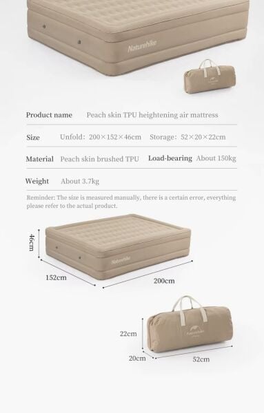 NATUREHİKE DOUBLE ŞİŞME YATAK