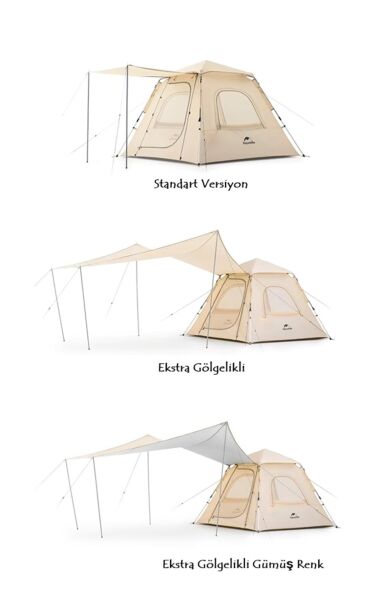 Naturehike Ango UPF 50+ Gölgelikli Otomatik Kurulum Kamp Çadırı