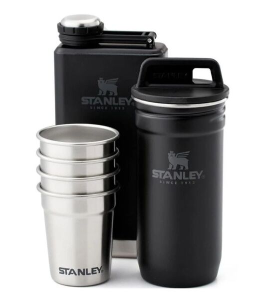 STANLEY SHOT GLASS +FLASK SET SİYAH
