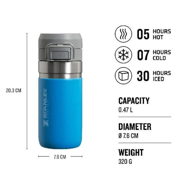 Stanley The Qui̇ck Fli̇p Çeli̇k Termos 0.47 Li̇tre Azure