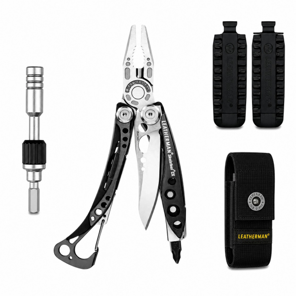 Leatherman Skeletool CX Black & Silver Tam Set