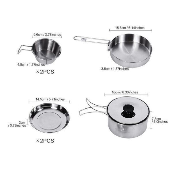 Kingcamp Backpacker Iii Silver Yemek Set (2 Kisi)