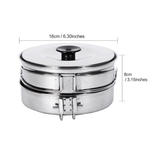 Kingcamp Backpacker Iii Silver Yemek Set (2 Kisi)