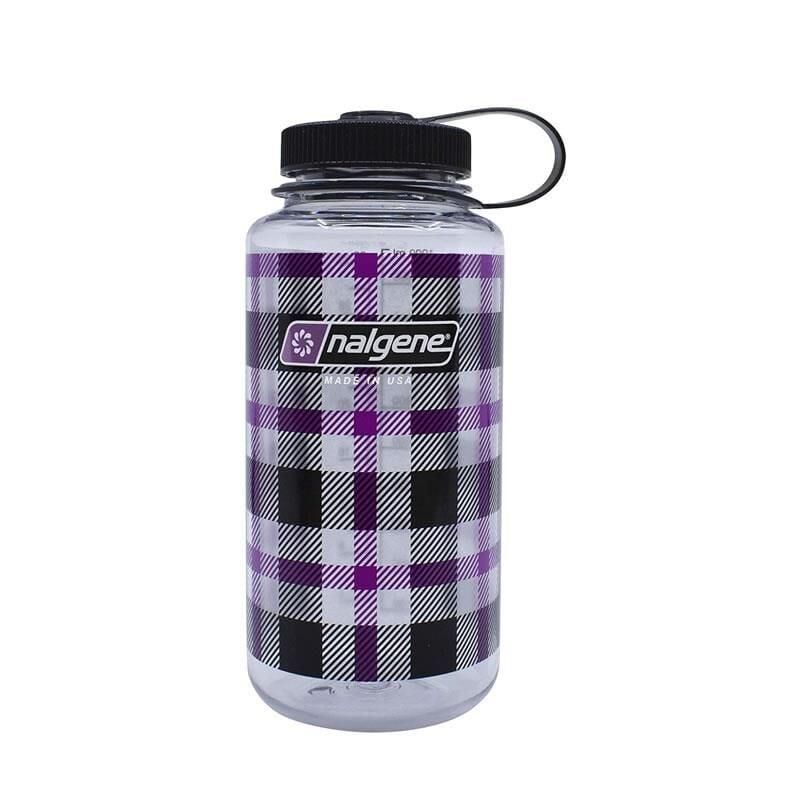 NALGENE 32 oz WİDE MOUTH PURPLE PLAİD MATARA