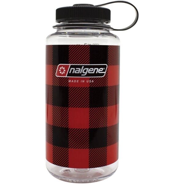 NALGENE 32 oz WİDE RED PLAİD MATARA