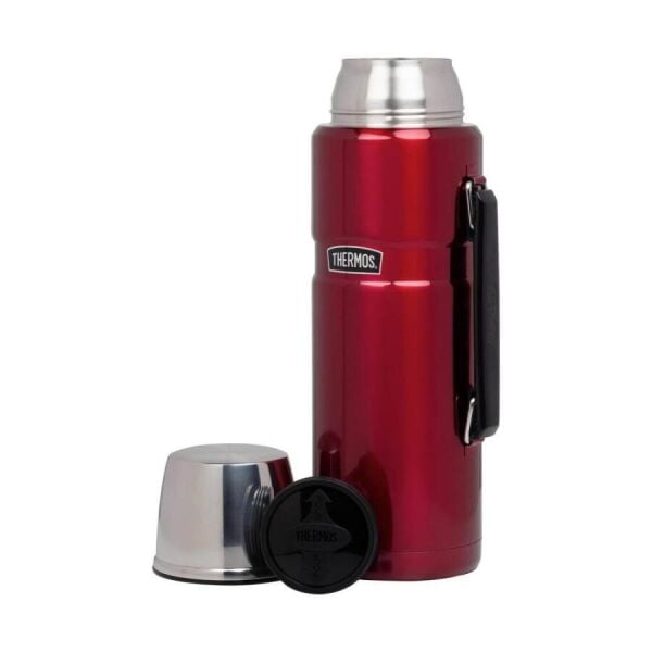 THERMOS STAINLESS KING BÜYÜK BOY TERMOS 2 LİTRE BORDO RENK