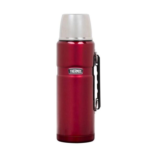 THERMOS STAINLESS KING BÜYÜK BOY TERMOS 2 LİTRE BORDO RENK