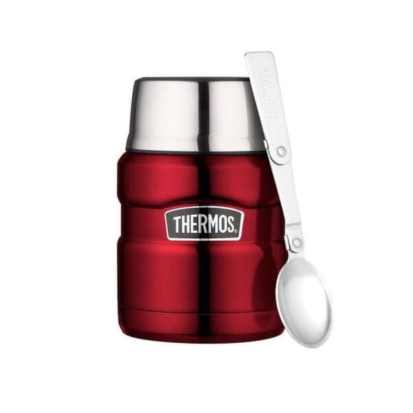 THERMOS STAINLESS KING YEMEK TERMOSU 0.47 L BORDO RENK