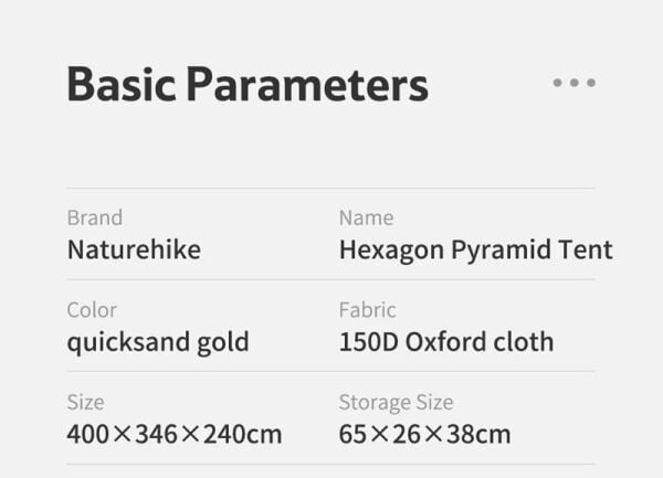 Naturehike Moğol Glamping 4 Kişilik Piramid Çadır