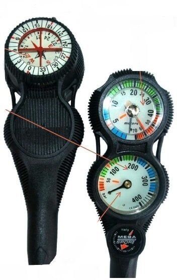Megasport Konsol (manometre+derinlik+pusula)