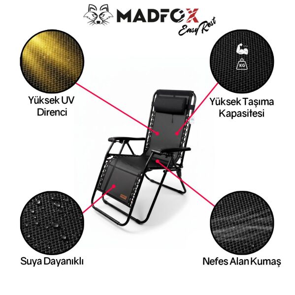 Madfox EasyRest Katlanır Şezlong Sandalye
