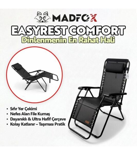 Madfox EasyRest Katlanır Şezlong Sandalye
