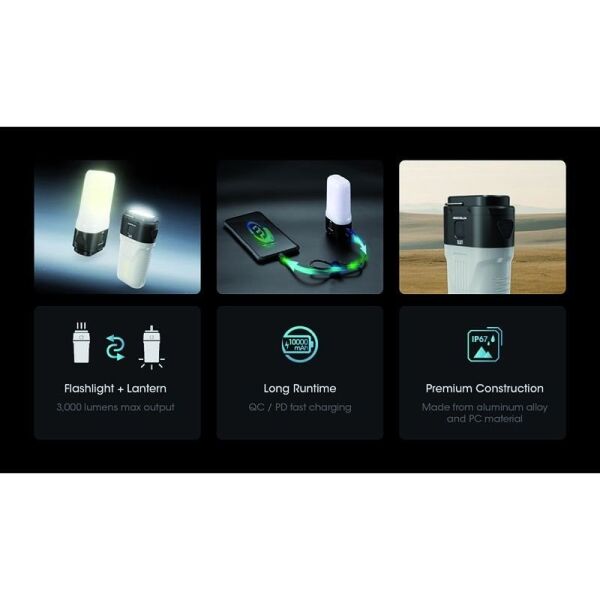 Nitecore Lr70 3000 Lmn. Sarjli El Feneri&powerbank