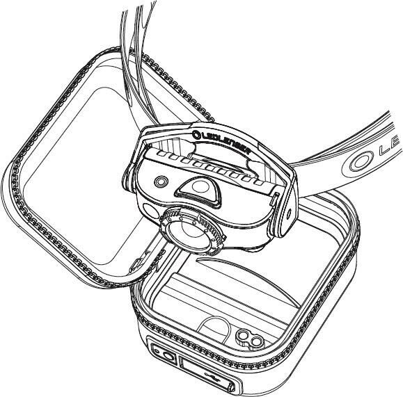 LEDLENSER MH8+POWERCASE SET KAFA FENERİ