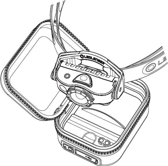 LEDLENSER MH8+POWERCASE SET KAFA FENERİ