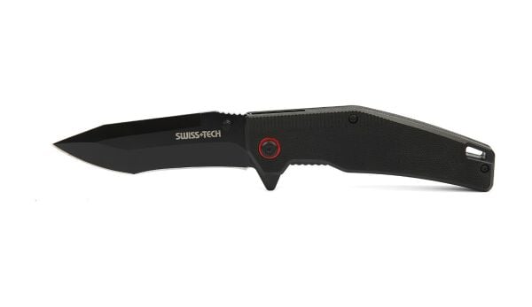 Swiss+Tech  G10 Siyah Titanyum Katlanır Çakı