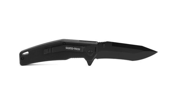 Swiss+Tech  G10 Siyah Titanyum Katlanır Çakı