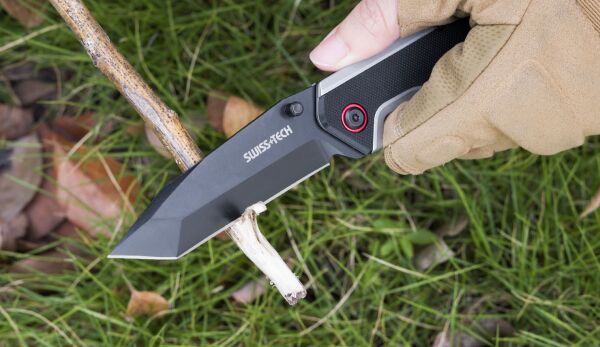 Swiss+Tech AUS-8 Paslanmaz Çelik Tanto Çakı