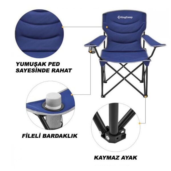 Kingcamp Juniper Sandalye (mavi)