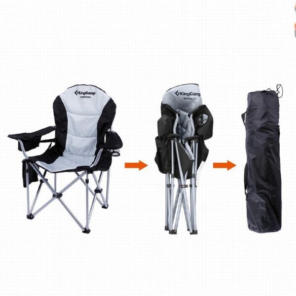 Kingcamp Deluxe Sandalye (siyah/gri)