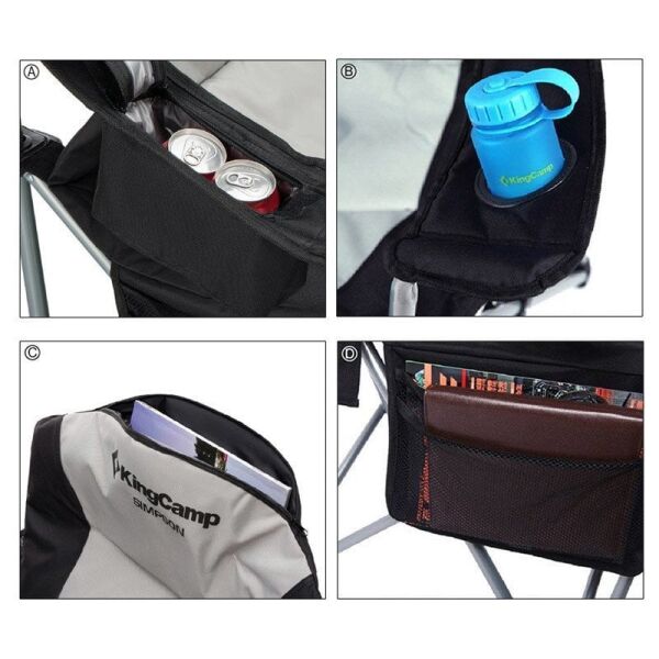 Kingcamp Deluxe Sandalye (siyah/gri)