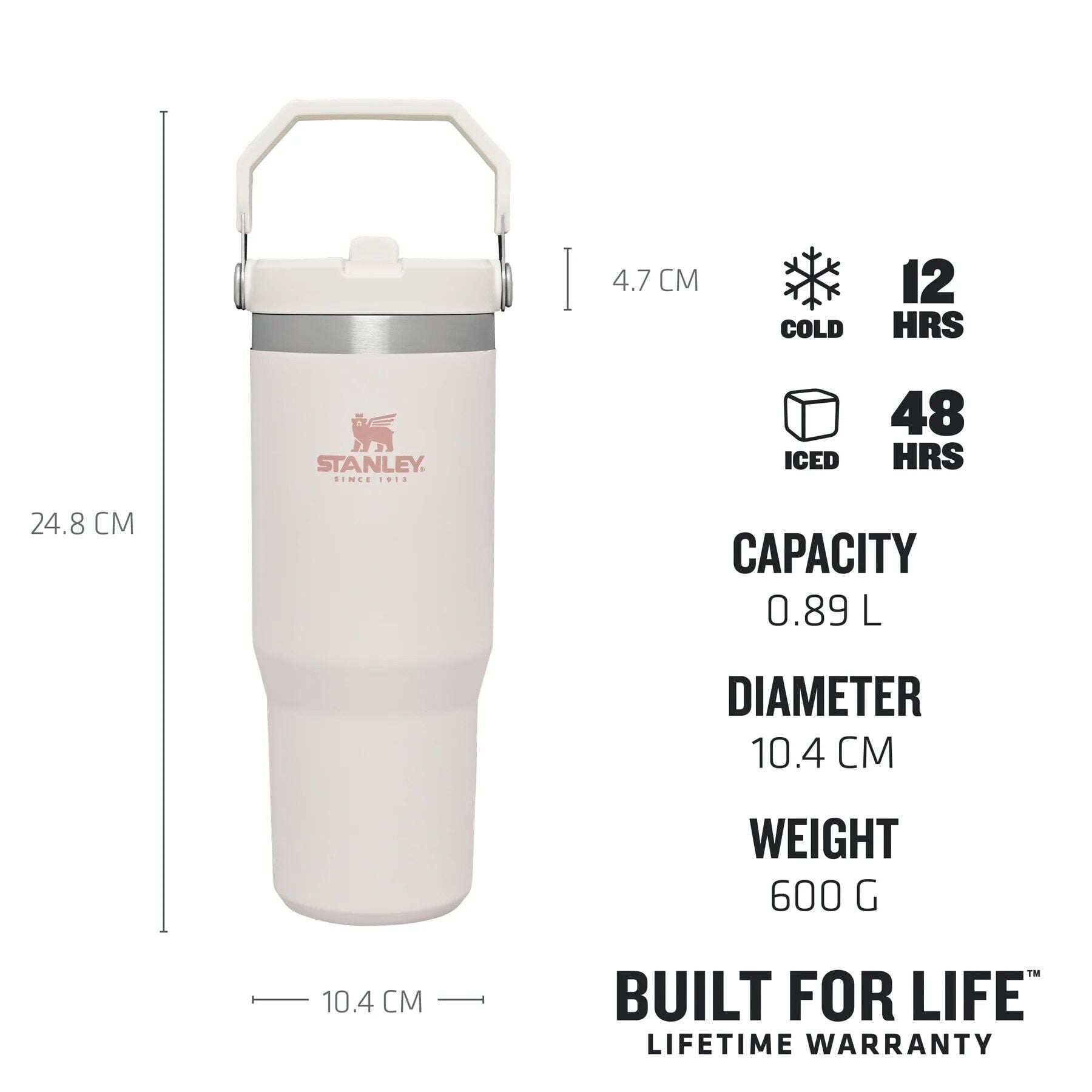 Stanley The Ice Flow Fli̇p Straw Pi̇petli̇ Termos 0.89 Li̇tre Pudra Renk
