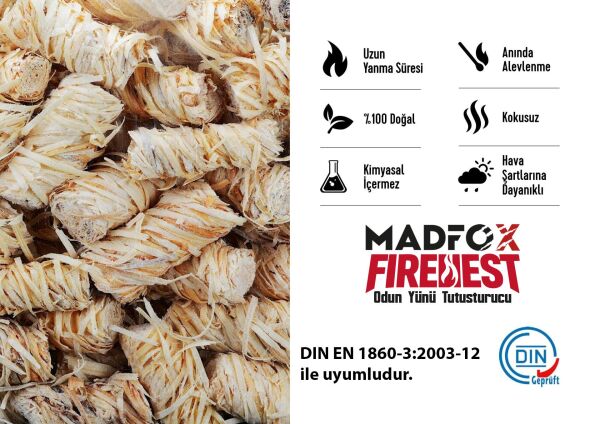Madfox FireNest Doğal Odun Yünü Tutuşturucu 250 gr