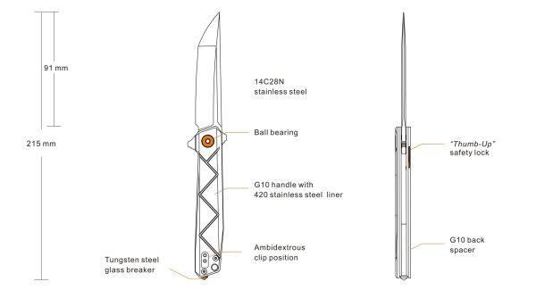 Ruike P127-cb Çaki
