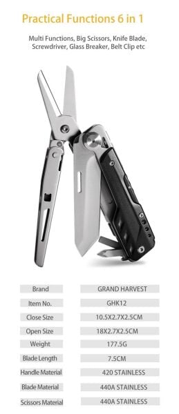 Grand Harvest GHK12 Eagle Multi Tool