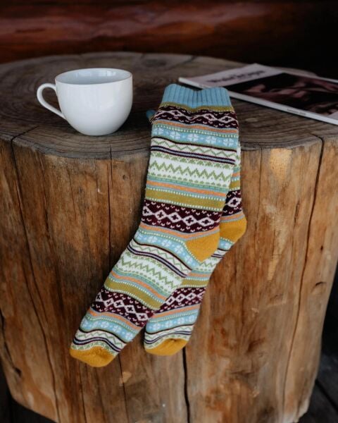 Polarstar İskandi̇nav Tarzi Isi Derecesi̇ Yüksek Kadin Çorap 5 Adet