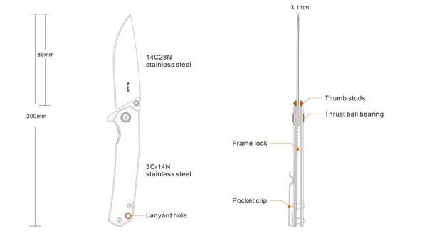Ruike P801-sb Çaki