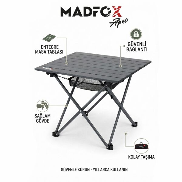 Madfox Apex Katlanabilir Alüminyum Kamp Masası (2 Kişilik)