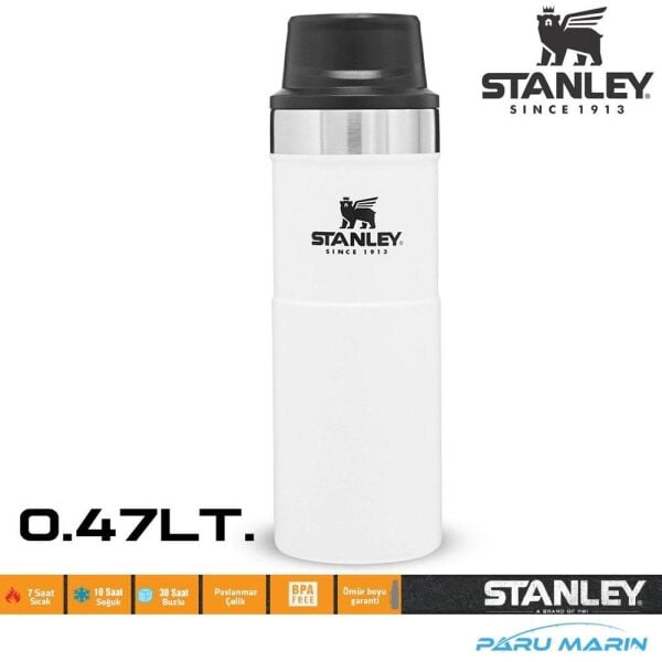 STANLEY TRİGGER ACTİON 0.47 LİTRE TERMOS BEYAZ