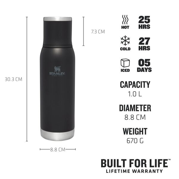 Stanley The Adventure To-go Bottle 1 Li̇tre Si̇yah Renk