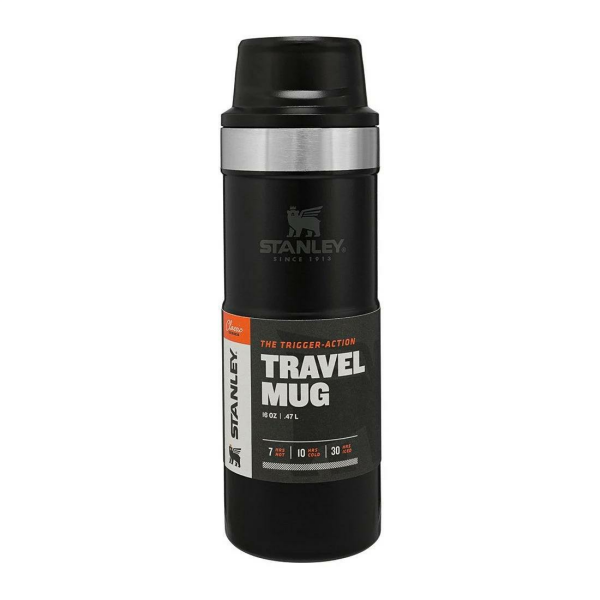 STANLEY KLASİK TRİGGER ACTİON TERMOS 0.47 LT SİYAH