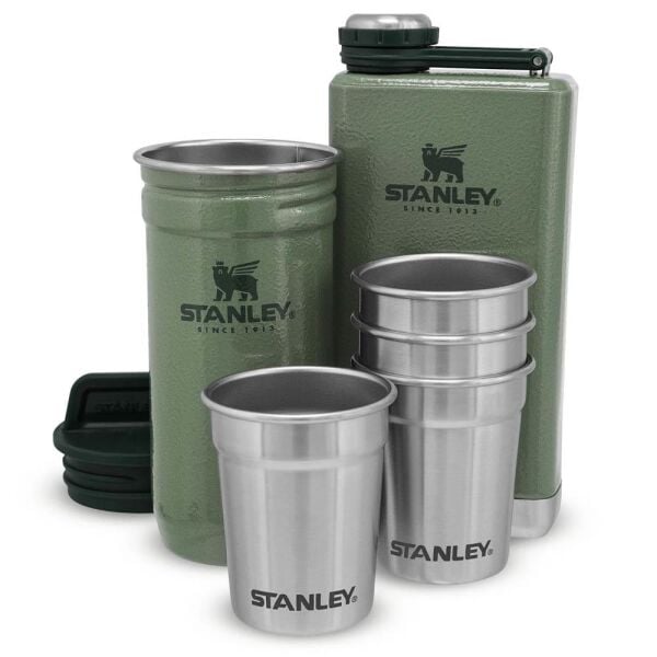 STANLEY SHOT GLASS +FLASK SET YEŞİL
