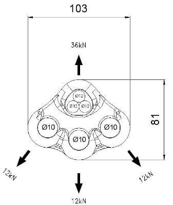 Ct L637 3 Delikli Mavi Alum. Dagitim Plakasi 36kn