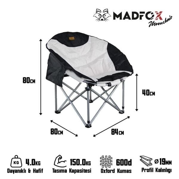 Madfox Moonchai̇r Deluxe Katlanir Kamp Sandalyesi̇