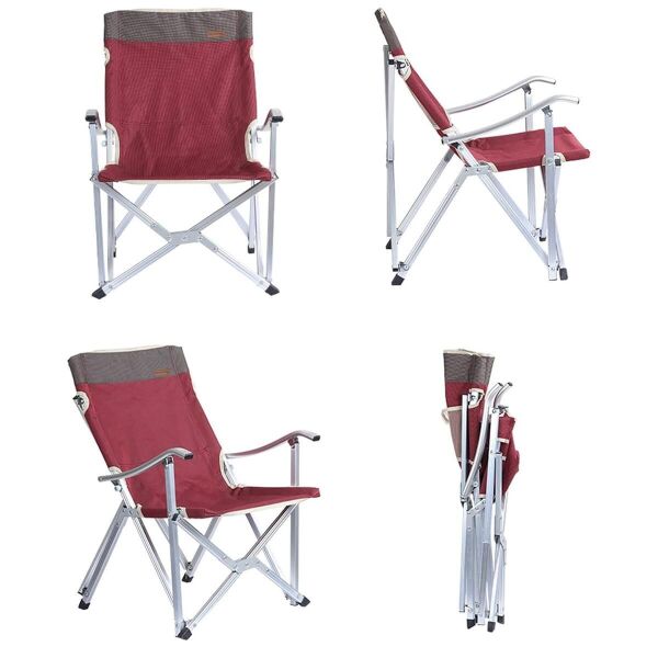 MADFOX DACHUAN KATLANIR KAMP SANDALYESİ BORDO RENK