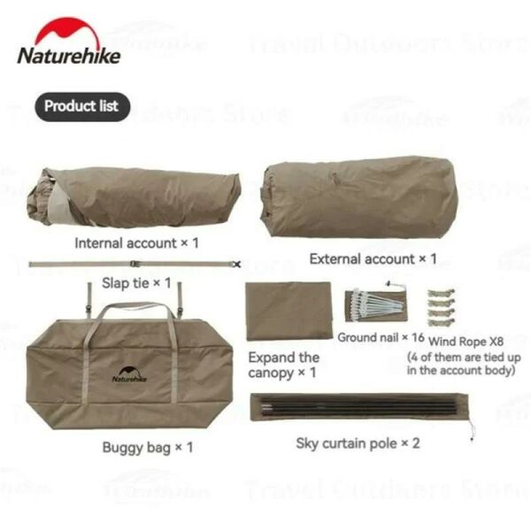 NATUREHİKE VİLLAGE 6.0 OTOMATİK KURULUM 4 KİŞİLİK KAMP ÇADIRI