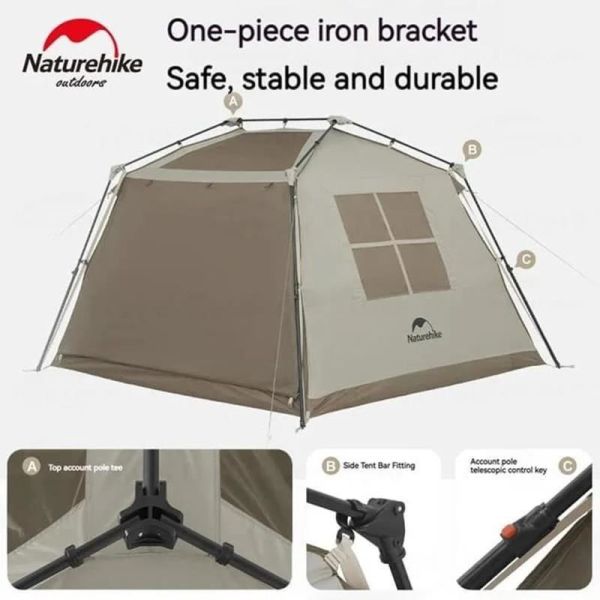 NATUREHİKE VİLLAGE 5.0 4 KİŞİLİK OTOMATİK KURULUM ÇADIR