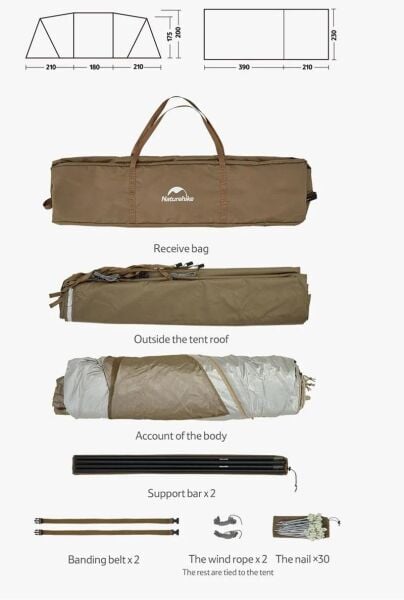 Naturehi̇ke Glampi̇ng Vessel 4 Ki̇şi̇li̇k Çadir