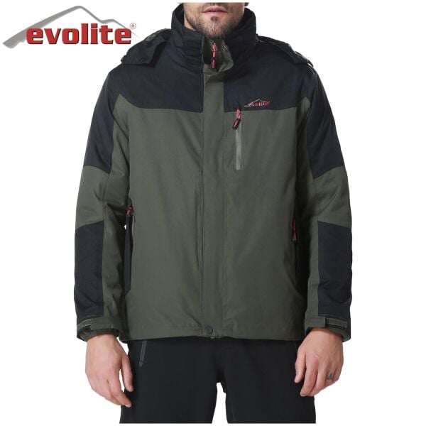 Evolite Diva Erkek 3in1 Haki/Siyah Mont