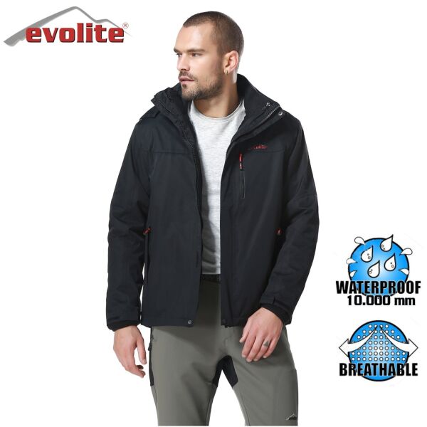 Evolite Diva Erkek 3in1 Siyah Mont