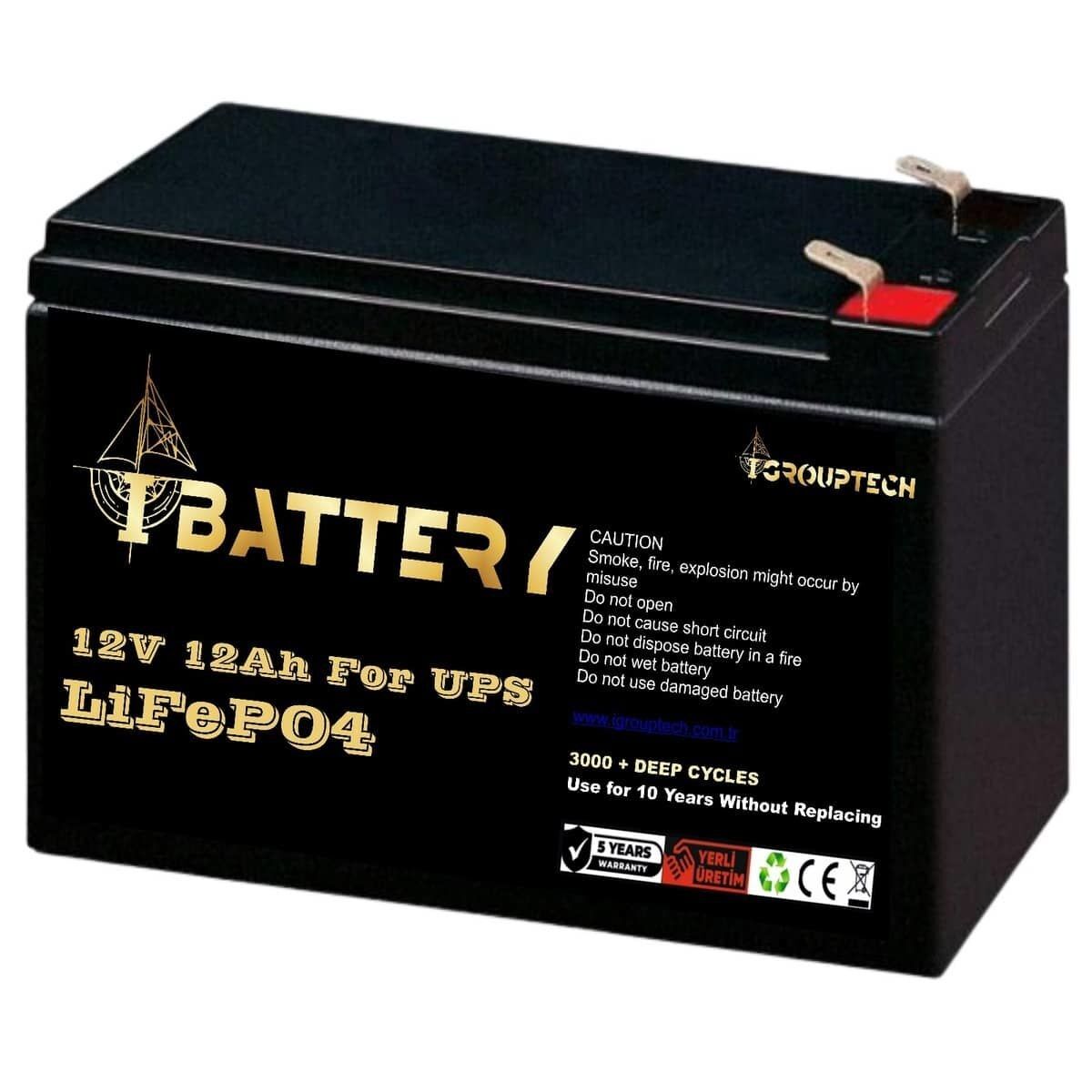 IBATTERY LIFEPO4 12V 12AH YENİ NESİL UPS AKÜSÜ