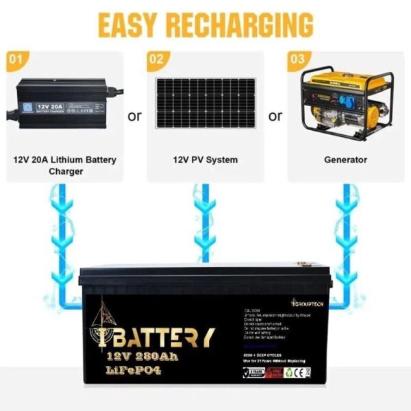 IBATTERY LIFEPO4 12V 280A PRİZMATİK HÜCRELİ AKÜ