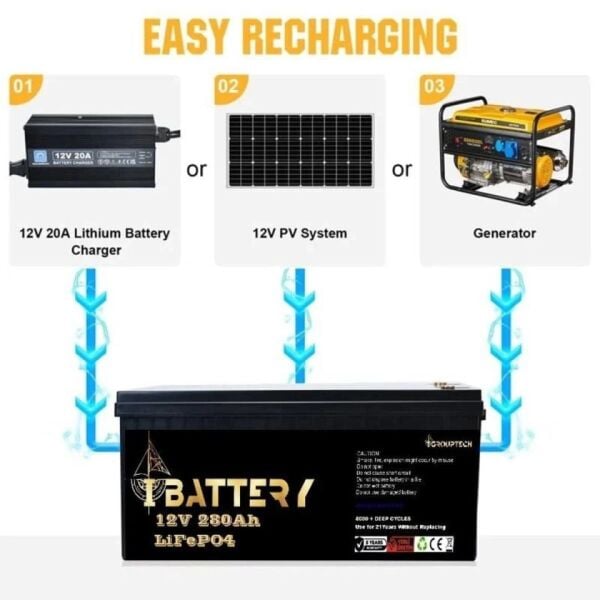 IBATTERY LIFEPO4 12V 280A PRİZMATİK HÜCRELİ AKÜ