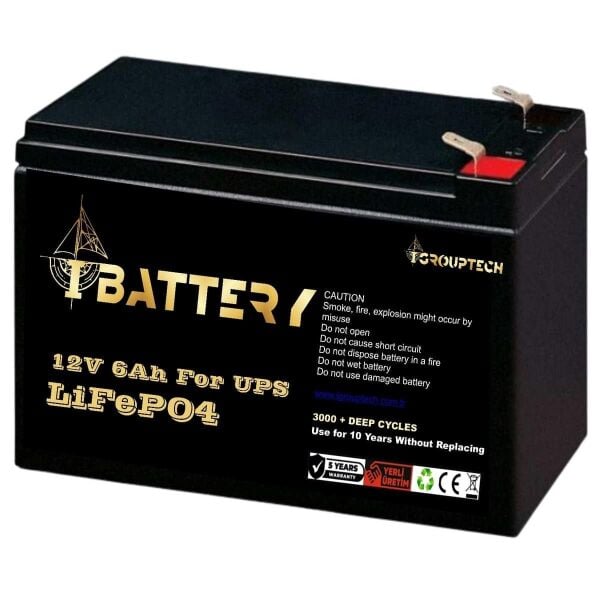 BATTERY LIFEPO4 12V 6A YENİ TEKNOLOJİ UPS AKÜ