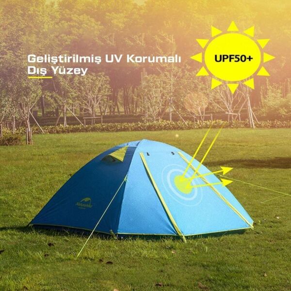 NATUREHIKE P-SERİSİ 2 KİŞİLİK KAMP ÇADIRI MAVİ